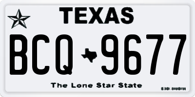 TX license plate BCQ9677