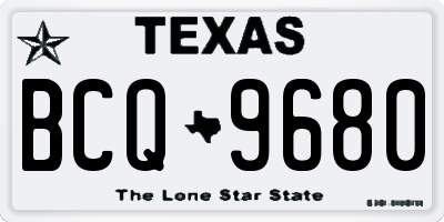 TX license plate BCQ9680