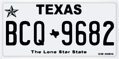 TX license plate BCQ9682
