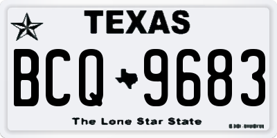 TX license plate BCQ9683