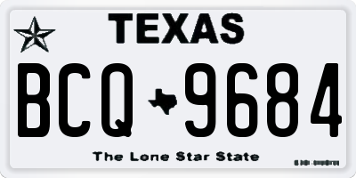TX license plate BCQ9684