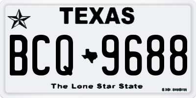 TX license plate BCQ9688