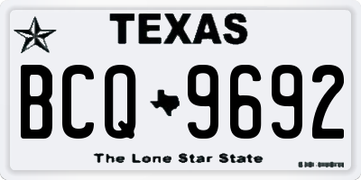 TX license plate BCQ9692