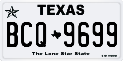 TX license plate BCQ9699