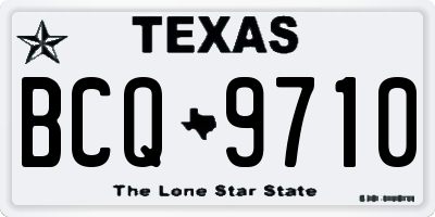 TX license plate BCQ9710