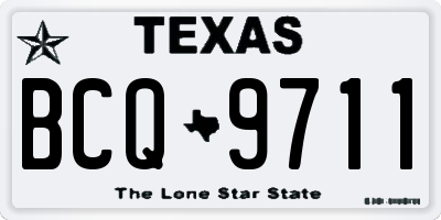 TX license plate BCQ9711