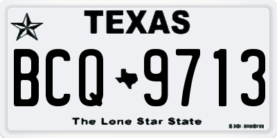 TX license plate BCQ9713