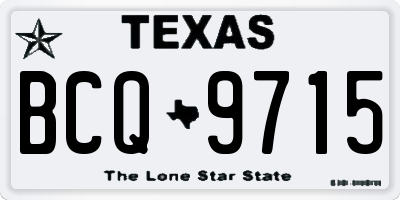 TX license plate BCQ9715