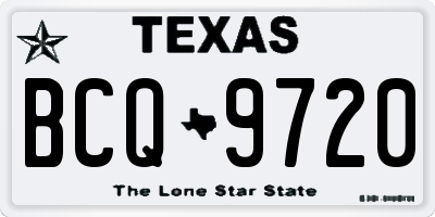 TX license plate BCQ9720