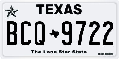 TX license plate BCQ9722