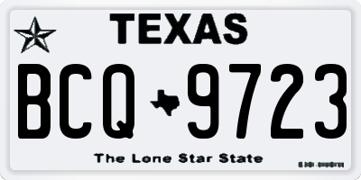 TX license plate BCQ9723