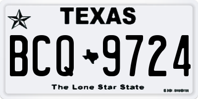 TX license plate BCQ9724