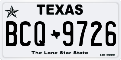 TX license plate BCQ9726