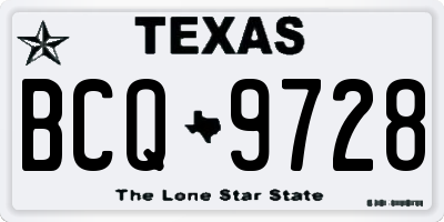 TX license plate BCQ9728