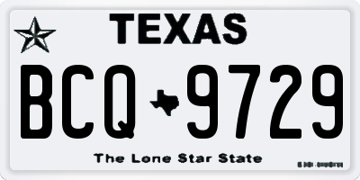 TX license plate BCQ9729