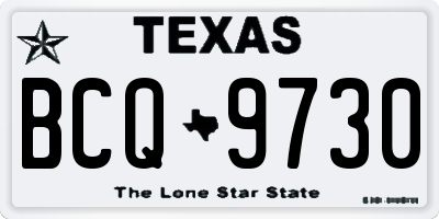 TX license plate BCQ9730