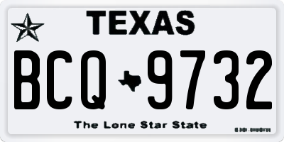 TX license plate BCQ9732