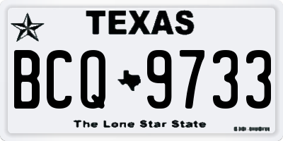 TX license plate BCQ9733