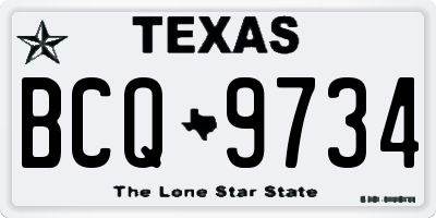 TX license plate BCQ9734