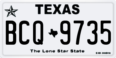 TX license plate BCQ9735