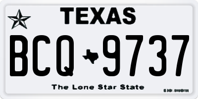 TX license plate BCQ9737