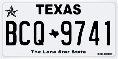 TX license plate BCQ9741