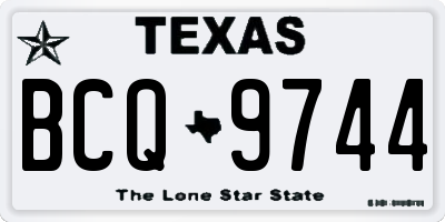 TX license plate BCQ9744