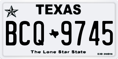 TX license plate BCQ9745