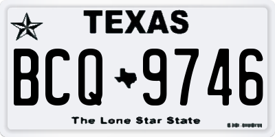 TX license plate BCQ9746
