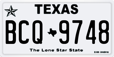 TX license plate BCQ9748