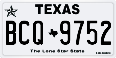 TX license plate BCQ9752