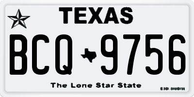 TX license plate BCQ9756