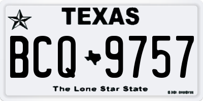 TX license plate BCQ9757