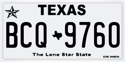 TX license plate BCQ9760