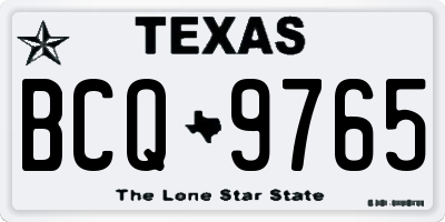 TX license plate BCQ9765