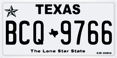 TX license plate BCQ9766