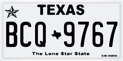 TX license plate BCQ9767