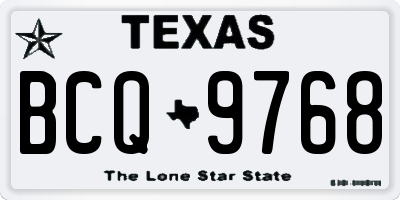 TX license plate BCQ9768