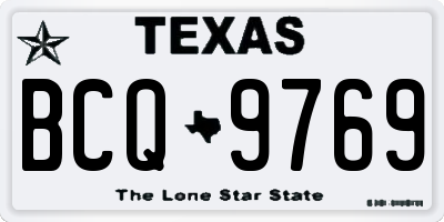 TX license plate BCQ9769