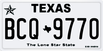TX license plate BCQ9770