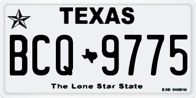 TX license plate BCQ9775