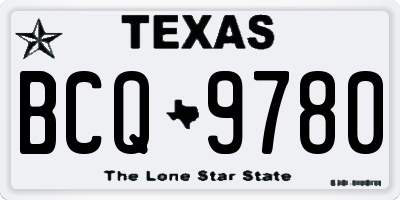 TX license plate BCQ9780