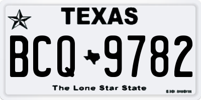 TX license plate BCQ9782