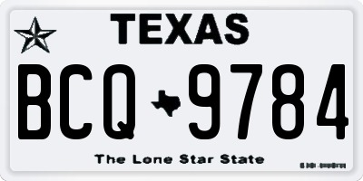 TX license plate BCQ9784