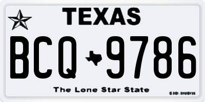 TX license plate BCQ9786