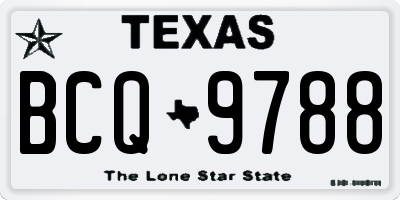 TX license plate BCQ9788