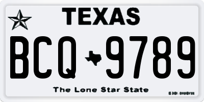 TX license plate BCQ9789