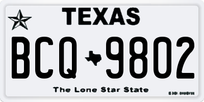 TX license plate BCQ9802