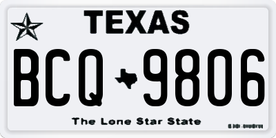 TX license plate BCQ9806