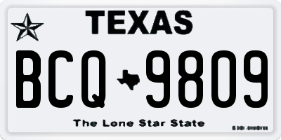 TX license plate BCQ9809